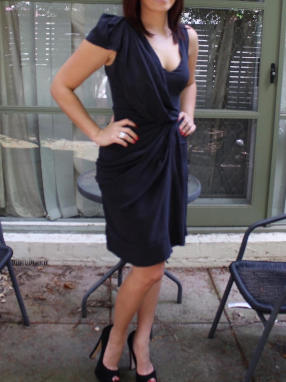 Prada Sz 38 Navy cocktail dress
